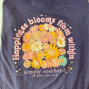 Simply Southern Blue Tee with Positive Message